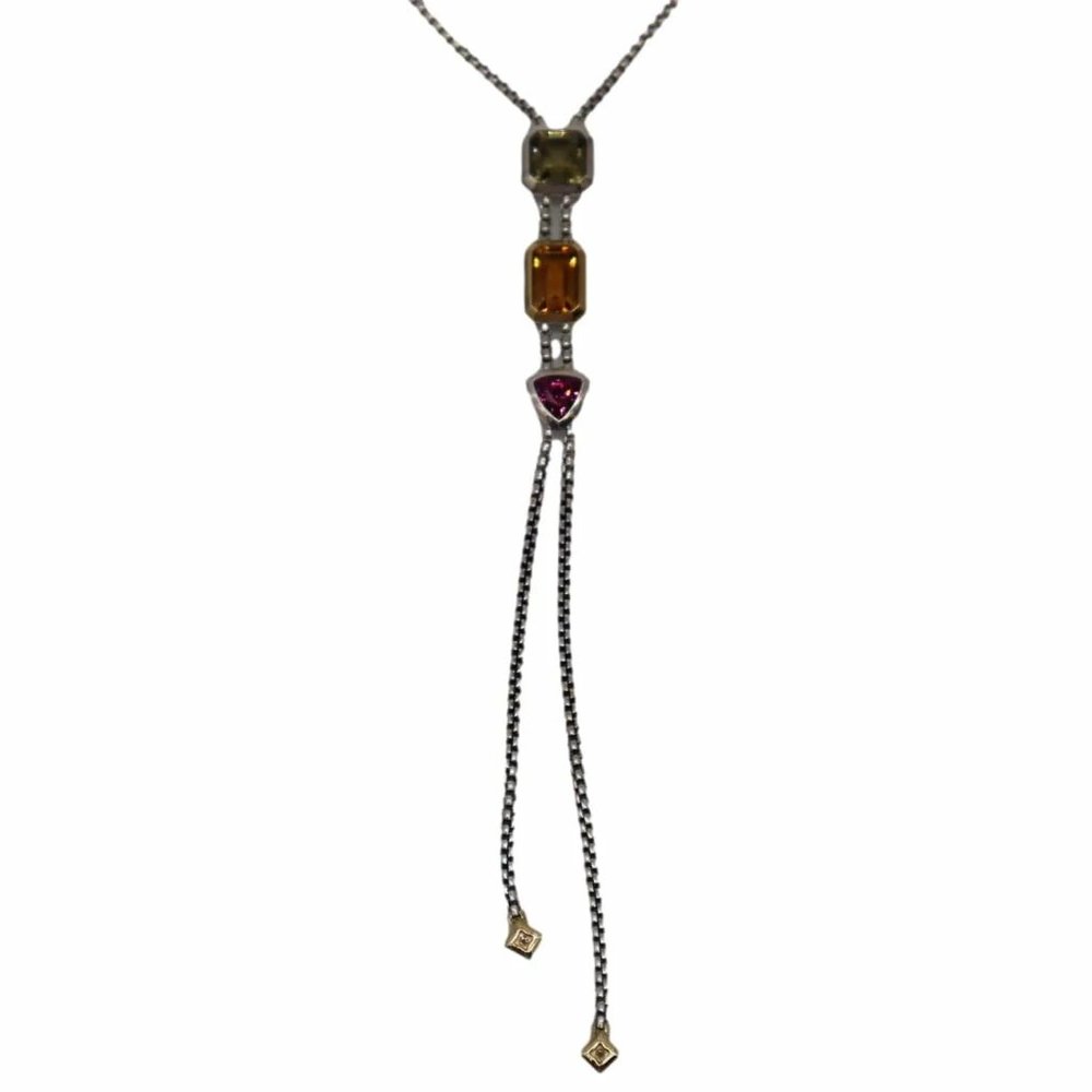 David Yurman Multicolor Gemstone Necklace